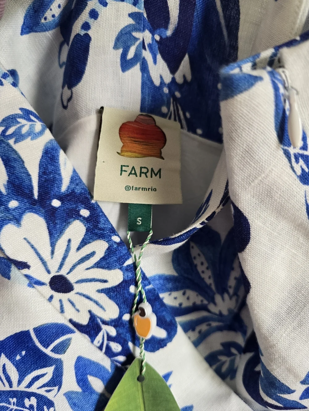 FARM RIO ACTIVE Off-White Fora Birds Eurofax Mini Dress. - Picture 6 of 10